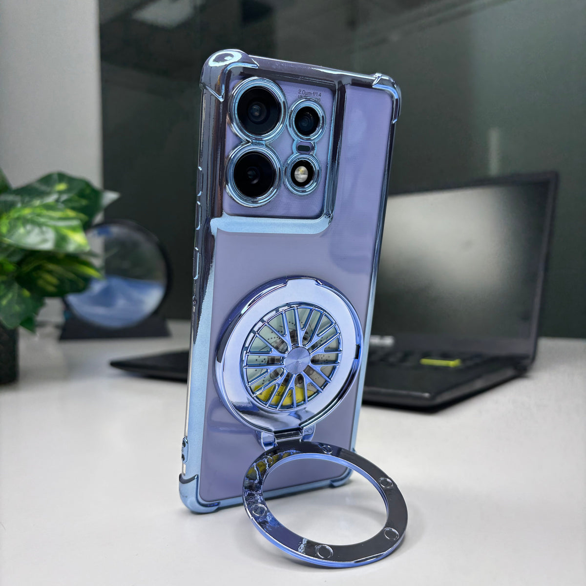 Motorola Edge 50 Pro 5G Premium Stress Buster Wheel Rotating Shockproof Airbags Case