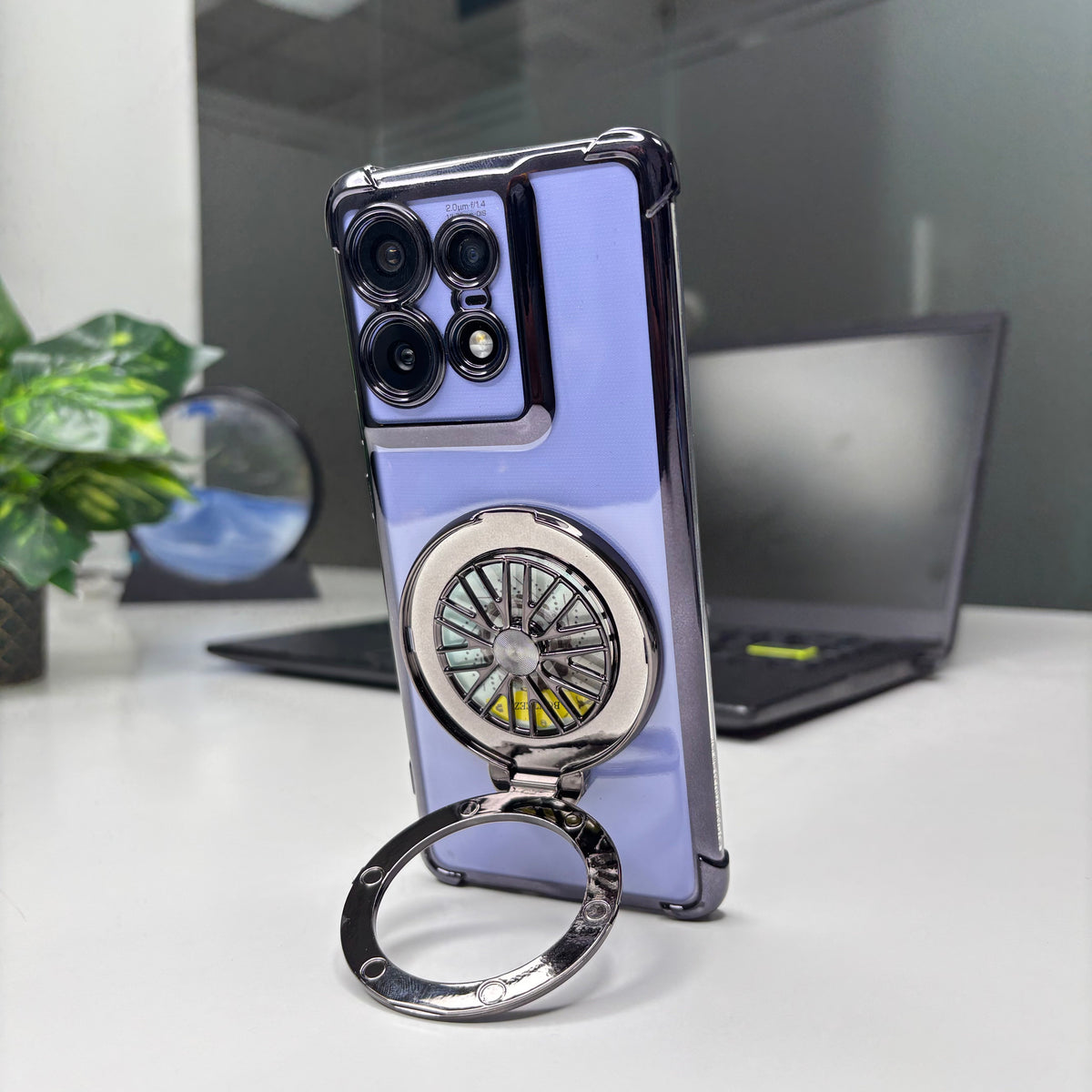 Motorola Edge 50 Pro 5G Premium Stress Buster Wheel Rotating Shockproof Airbags Case