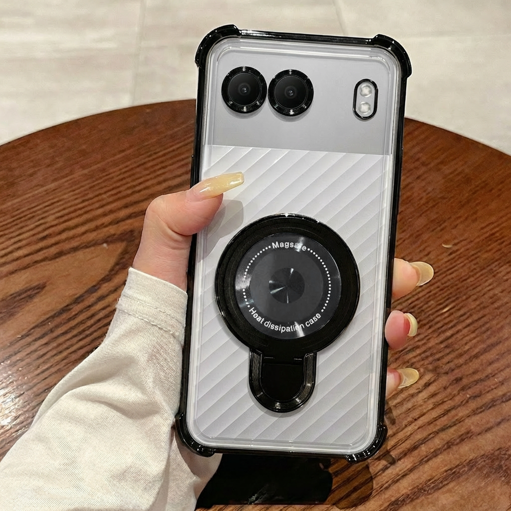 OnePlus Nord 4 5G Luxury Four Corner Invincible Bracket Ring Stand Case