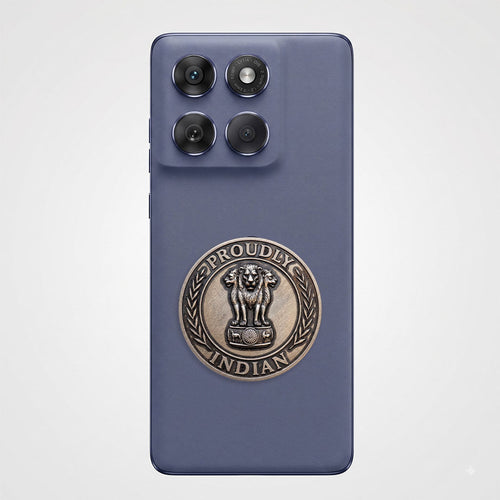 Motorola Edge 60 Fusion 5G Compatible Satyamev Jayate 3D Metal Emblem Sticker