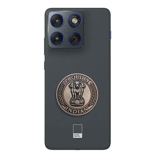 Motorola Edge 70 5G Compatible Satyamev Jayate 3D Metal Emblem Sticker