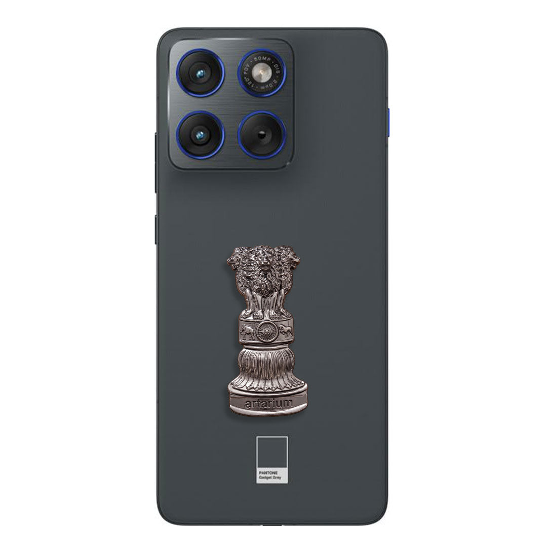 Motorola Edge 70 5G Compatible Satyamev Jayate 3D Metal Emblem Sticker