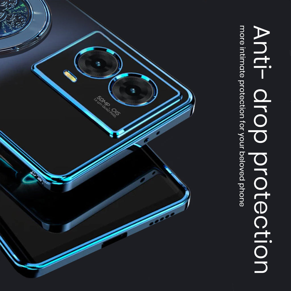Motorola Moto G85 5G Electroplating Reflective Fidget Rotating Back Case