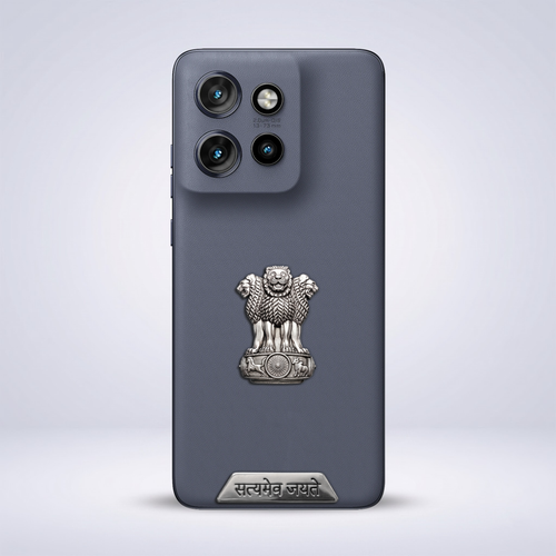 Motorola Edge 50 Neo 5G Compatible Satyamev Jayate 3D Metal Emblem Sticker