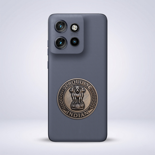 Motorola Edge 50 Neo 5G Compatible Satyamev Jayate 3D Metal Emblem Sticker