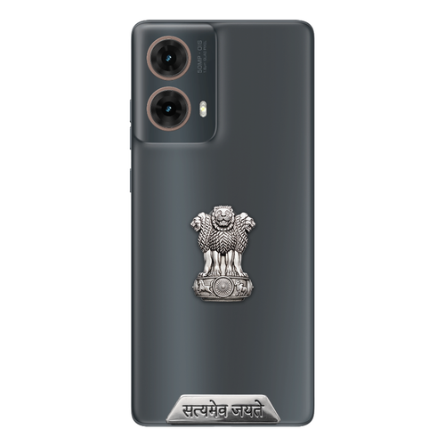 Motorola G85 5G Compatible Satyamev Jayate 3D Metal Emblem Sticker