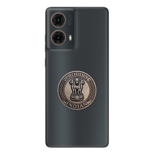 Motorola G85 5G Compatible Satyamev Jayate 3D Metal Emblem Sticker