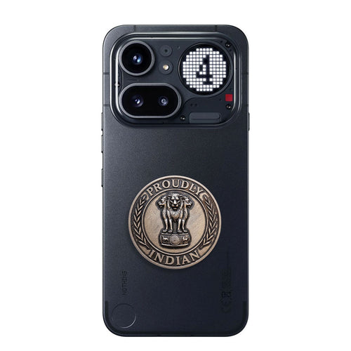 Nothing Phone 4A Pro 5G Compatible Satyamev Jayate 3D Metal Emblem Sticker