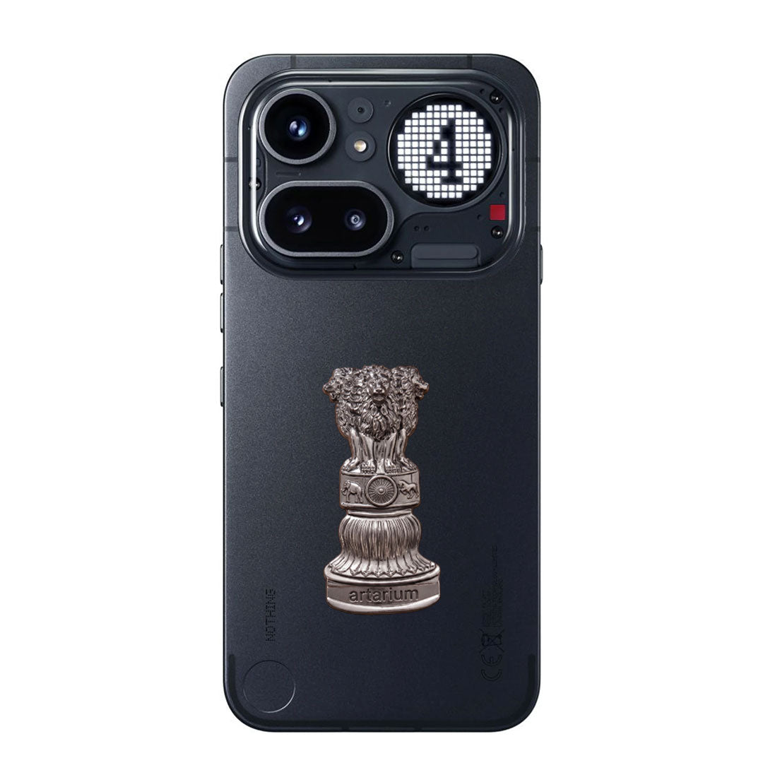 Nothing Phone 4A Pro 5G Compatible Satyamev Jayate 3D Metal Emblem Sticker