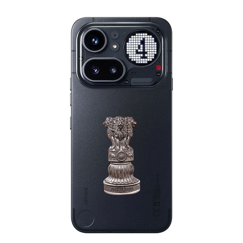 Nothing Phone 4A Pro 5G Compatible Satyamev Jayate 3D Metal Emblem Sticker