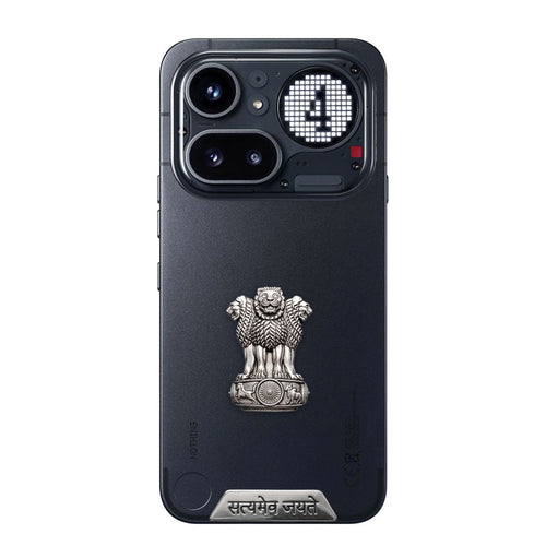 Nothing Phone 4A Pro 5G Compatible Satyamev Jayate 3D Metal Emblem Sticker