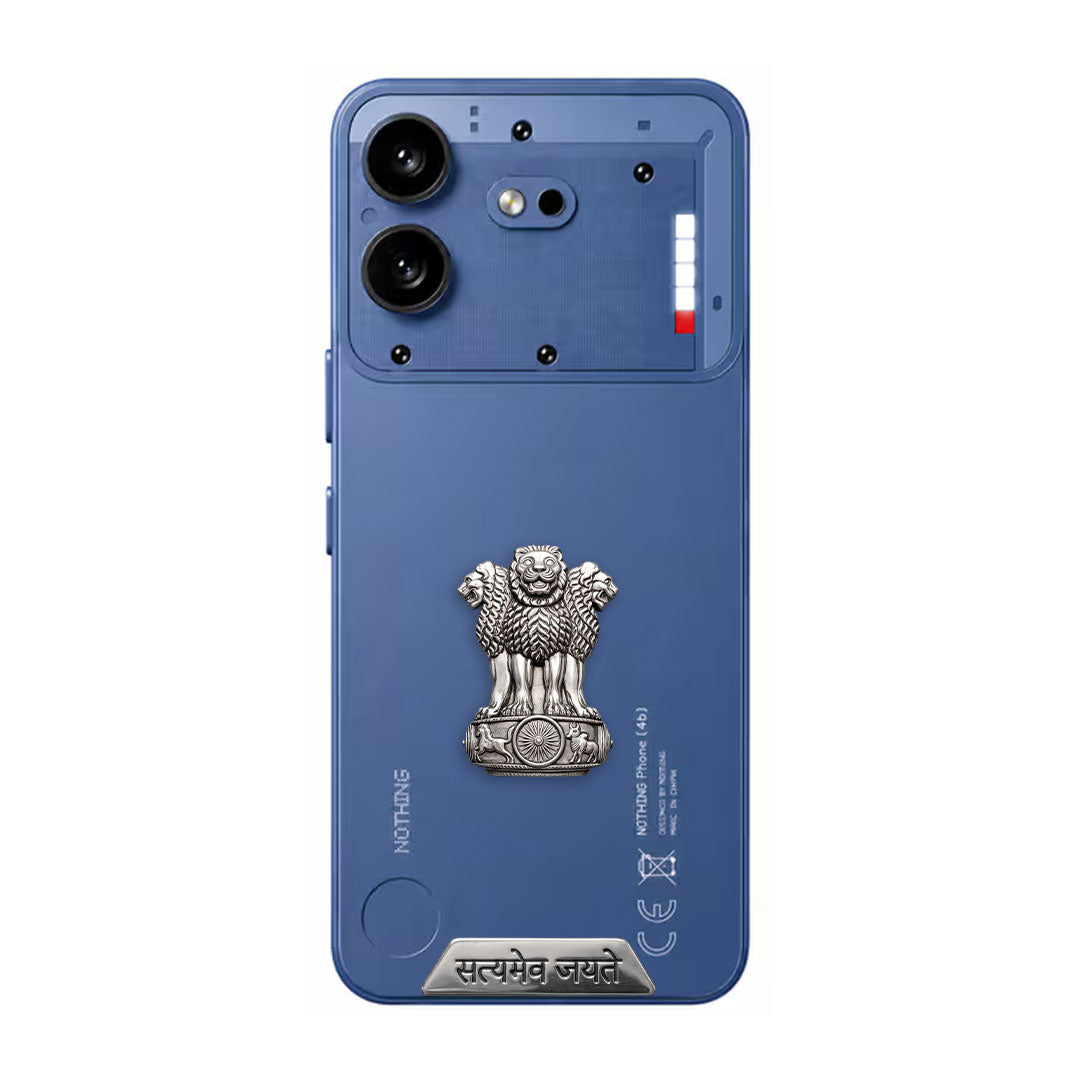 Nothing Phone 4b 5G Compatible Satyamev Jayate 3D Metal Emblem Sticker