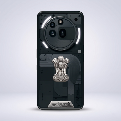 Nothing Phone 3A Pro 5G Compatible Satyamev Jayate 3D Metal Emblem Sticker