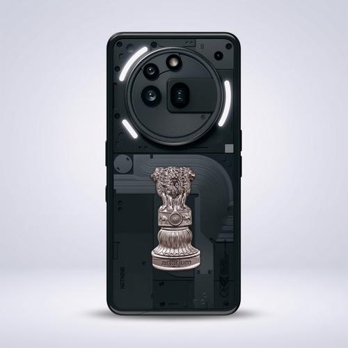 Nothing Phone 3A Pro 5G Compatible Satyamev Jayate 3D Metal Emblem Sticker