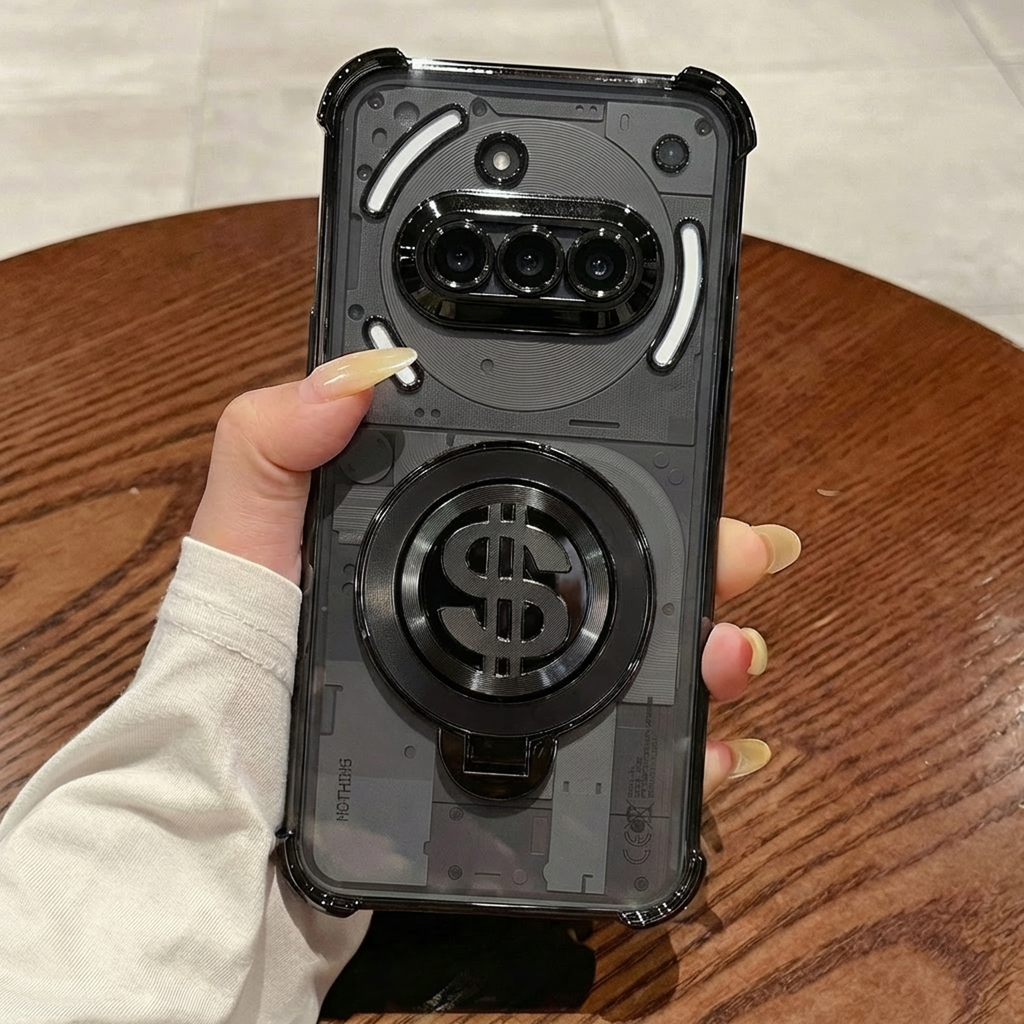 Nothing Phone 3a 5G Four Corner Airbags 100% Original Astro Money Magnet Rotating Dollar Case