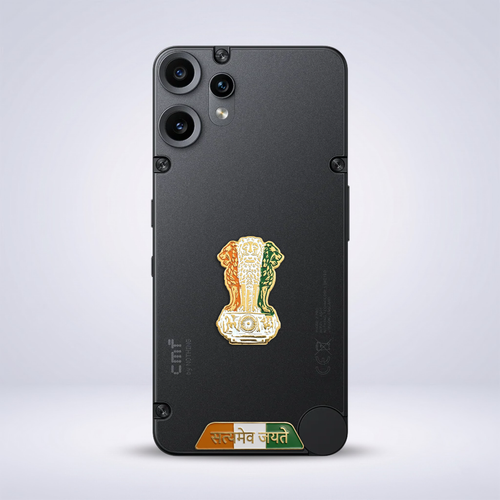 Nothing Phone 2 Pro 5G Compatible Satyamev Jayate 3D Metal Emblem Sticker