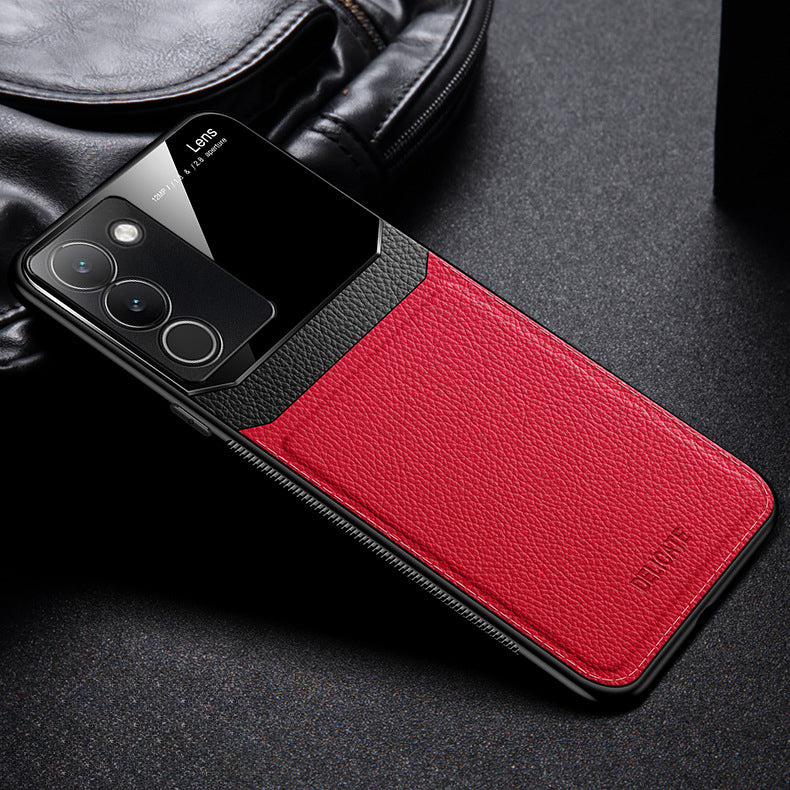 Vivo Y200 5G Premium Leather Lens Protective Case