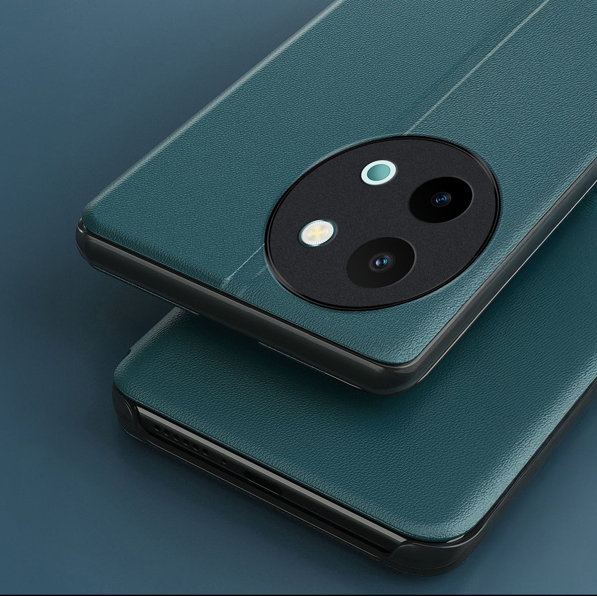 Vivo Y58 5G Luxury Half Window Leather Flip Case