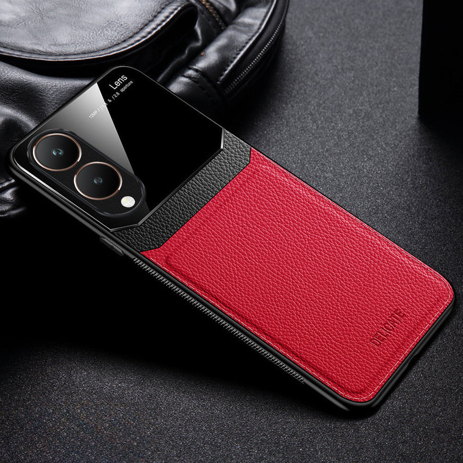 Vivo Y28 5G Premium Leather Lens Protective Case