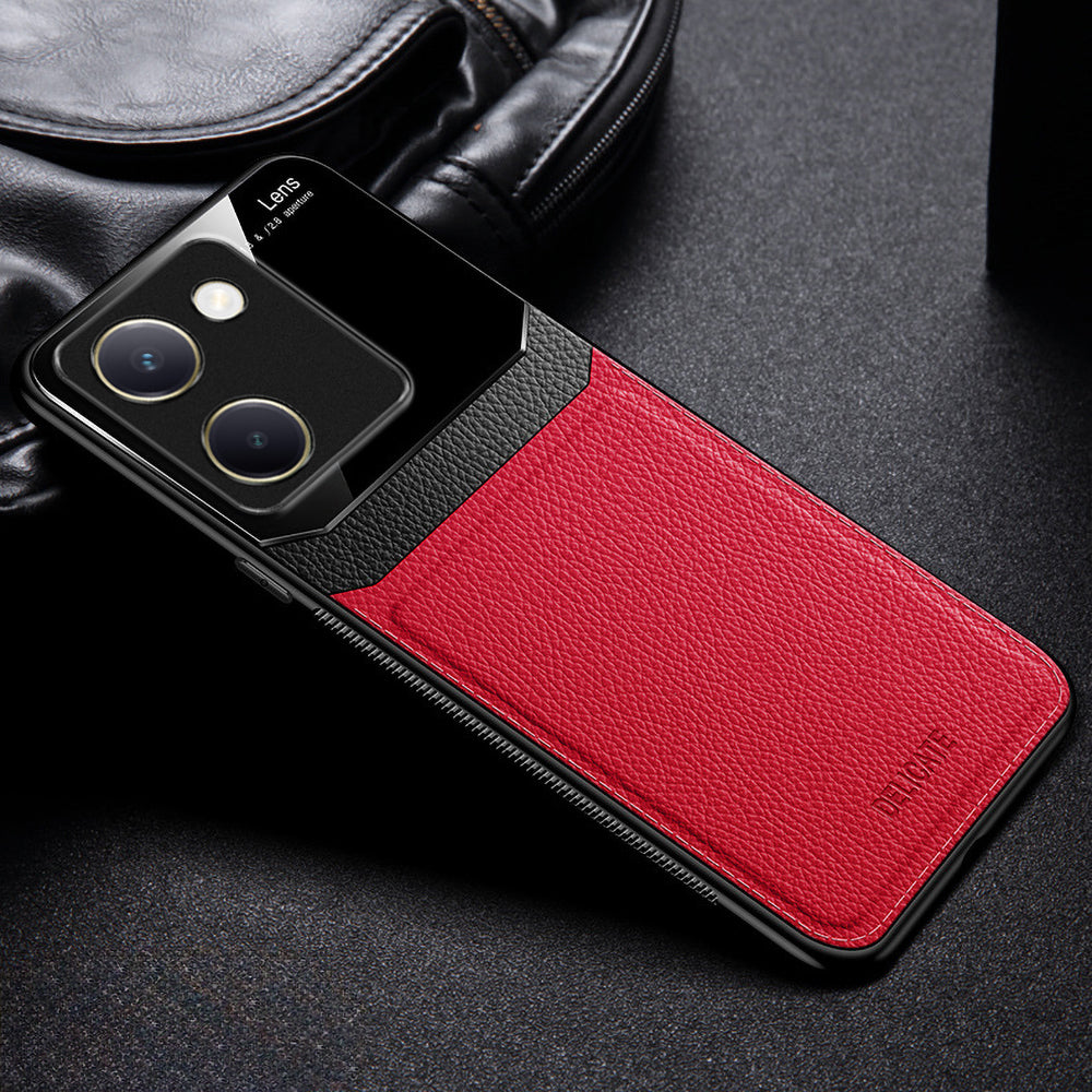 Vivo Y200 Pro 5G Premium Leather Lens Protective Case