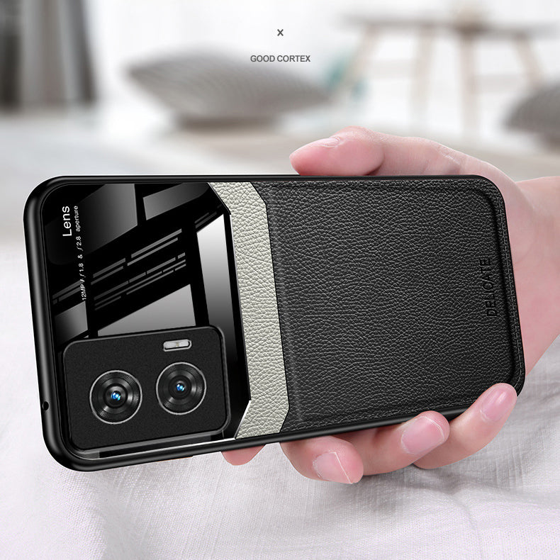 Motorola Edge 50 Fusion 5G Premium Leather Lens Protective Case