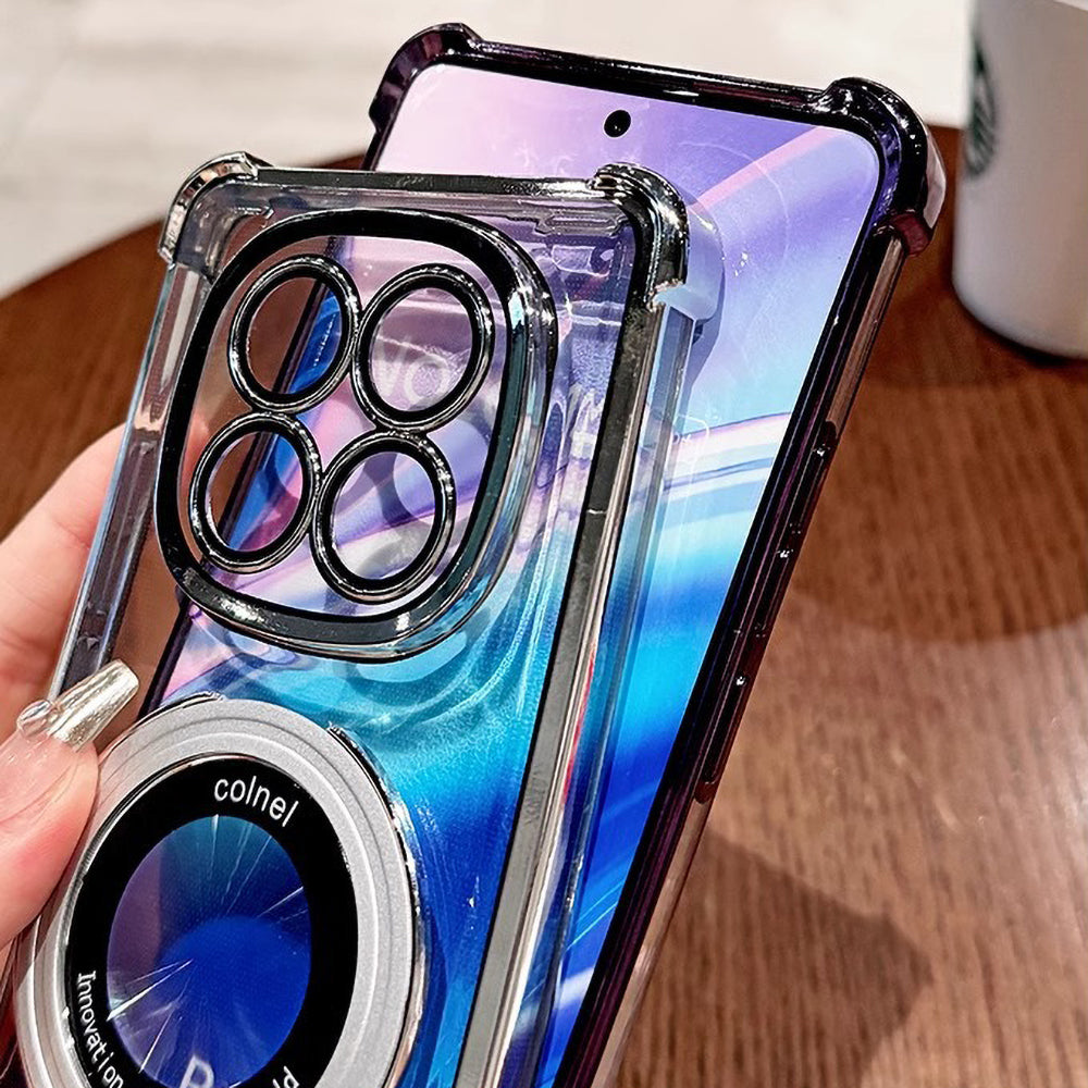 Oppo F29 5G Original Luxury Magnifier Ring Stand Shockproof Airbags Corner Case