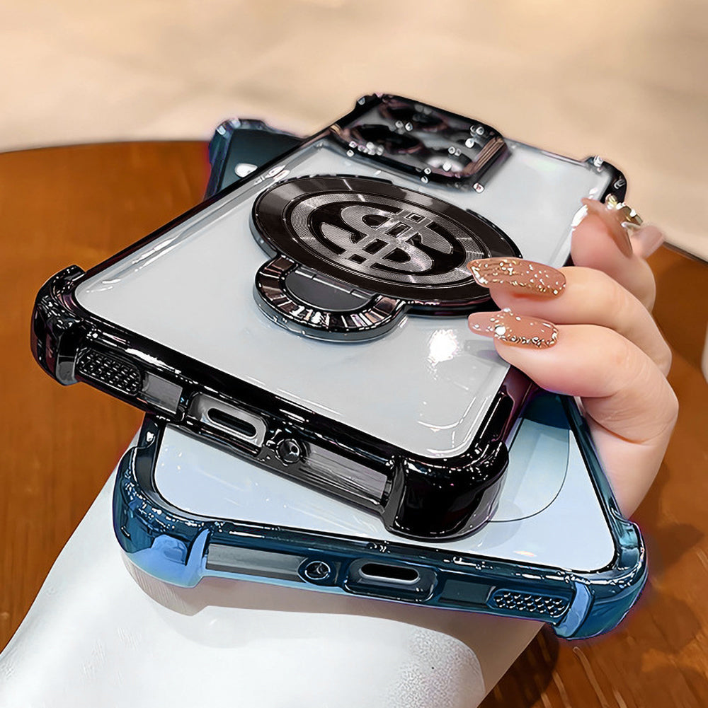 Oppo Reno 13 5G Four Corner Airbags 100% Original Astro Money Magnet Rotating Dollar Case