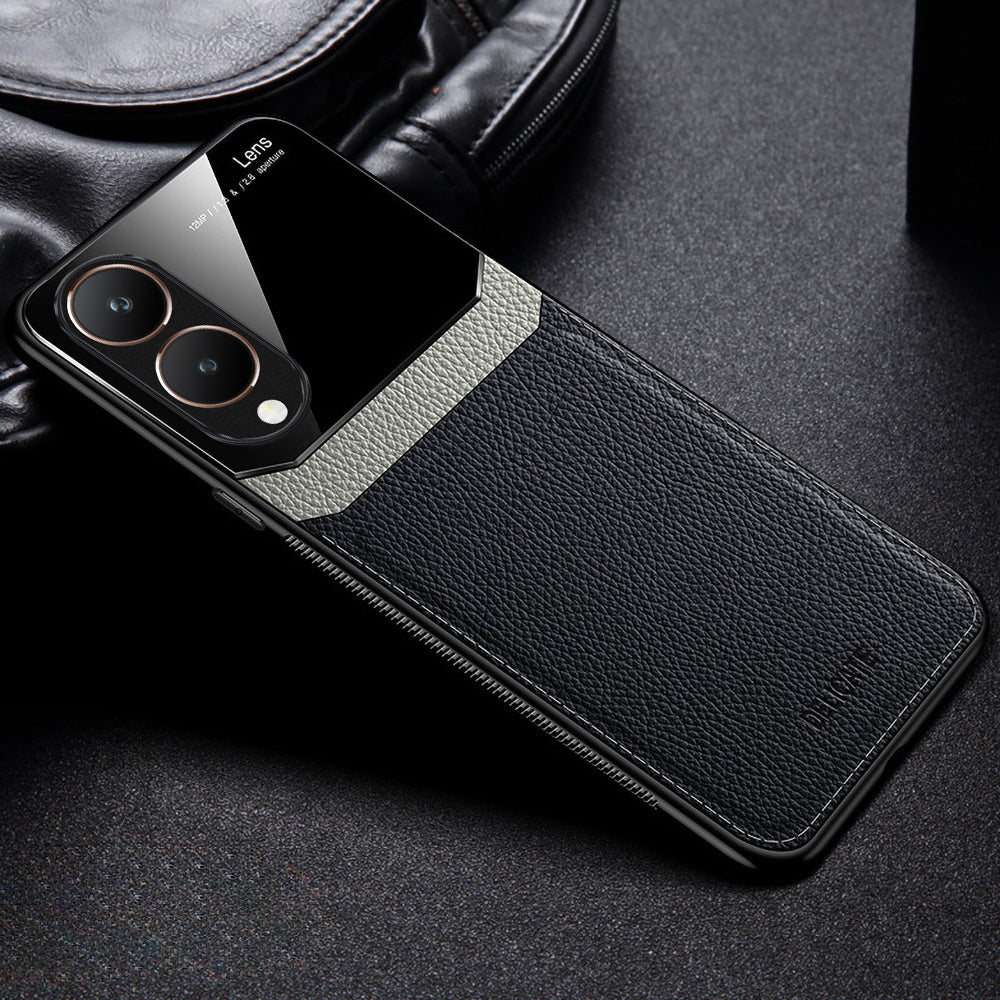 Vivo Y28 5G Premium Leather Lens Protective Case