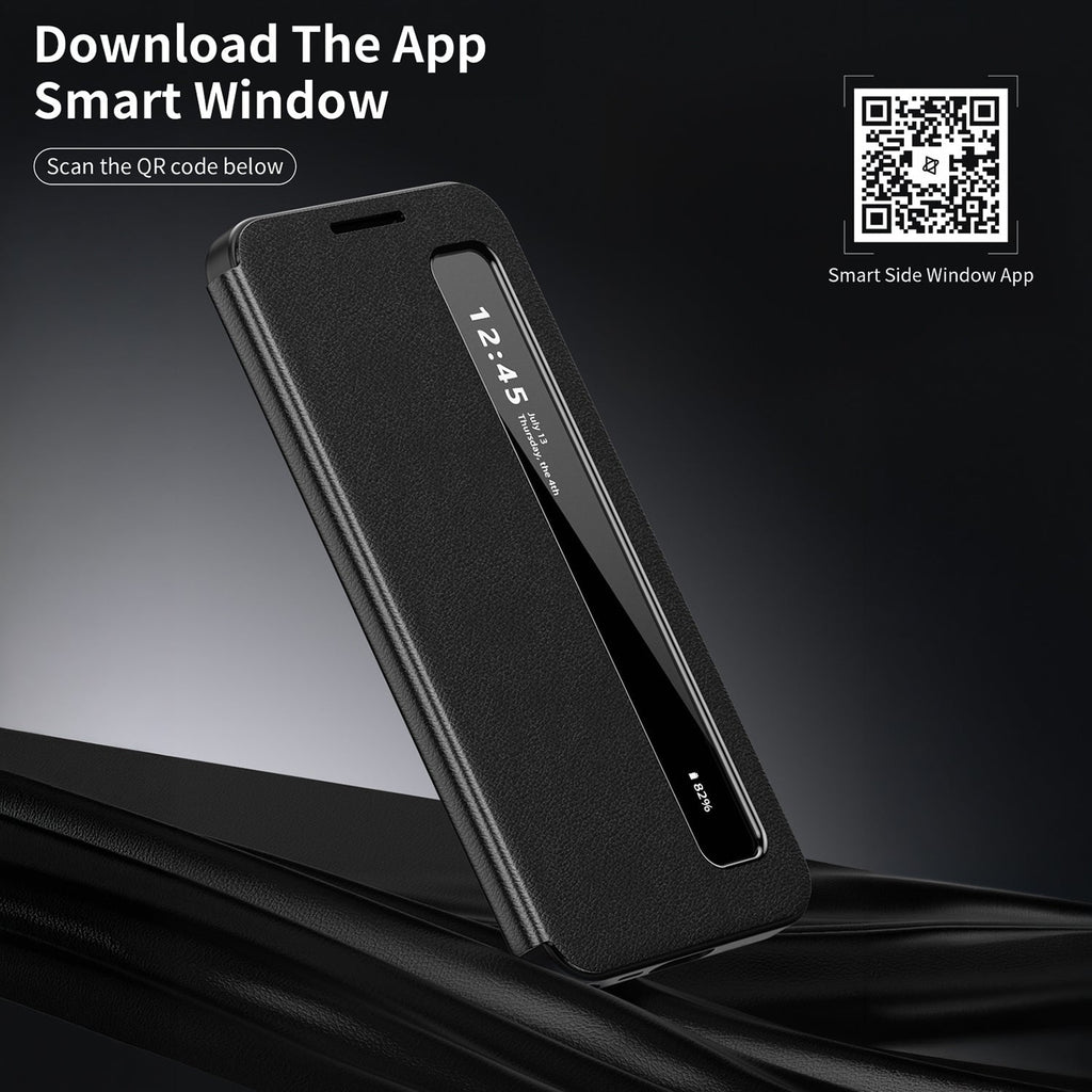 Samsung Galaxy S23 5G Smart Side Window Flip Leather Case