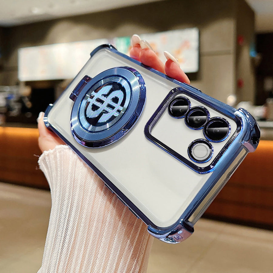 Vivo V27/V27 Pro 5G Four Corner Airbags 100% Original Astro Money Magnet Rotating Dollar Case