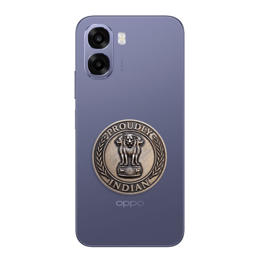 OPPO A6s 5G Compatible Satyamev Jayate 3D Metal Emblem Sticker