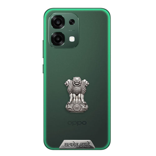 Oppo F33 5G Compatible Satyamev Jayate 3D Metal Emblem Sticker