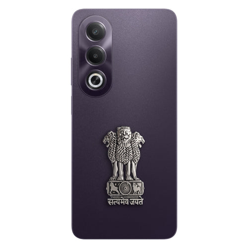 Oppo K12X 5G Compatible Satyamev Jayate 3D Metal Emblem Sticker