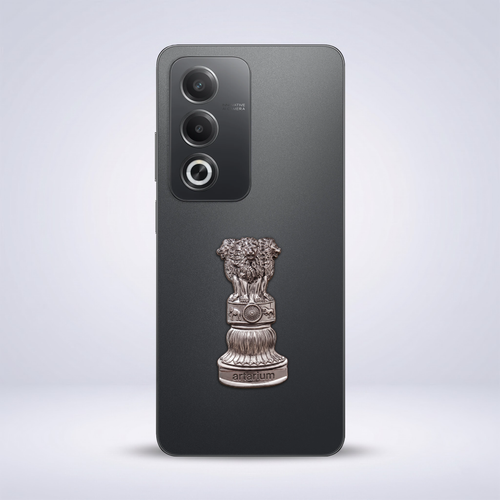 Oppo A3 Pro 5G Compatible Satyamev Jayate 3D Metal Emblem Sticker