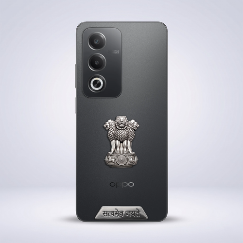 Oppo A3 Pro 5G Compatible Satyamev Jayate 3D Metal Emblem Sticker