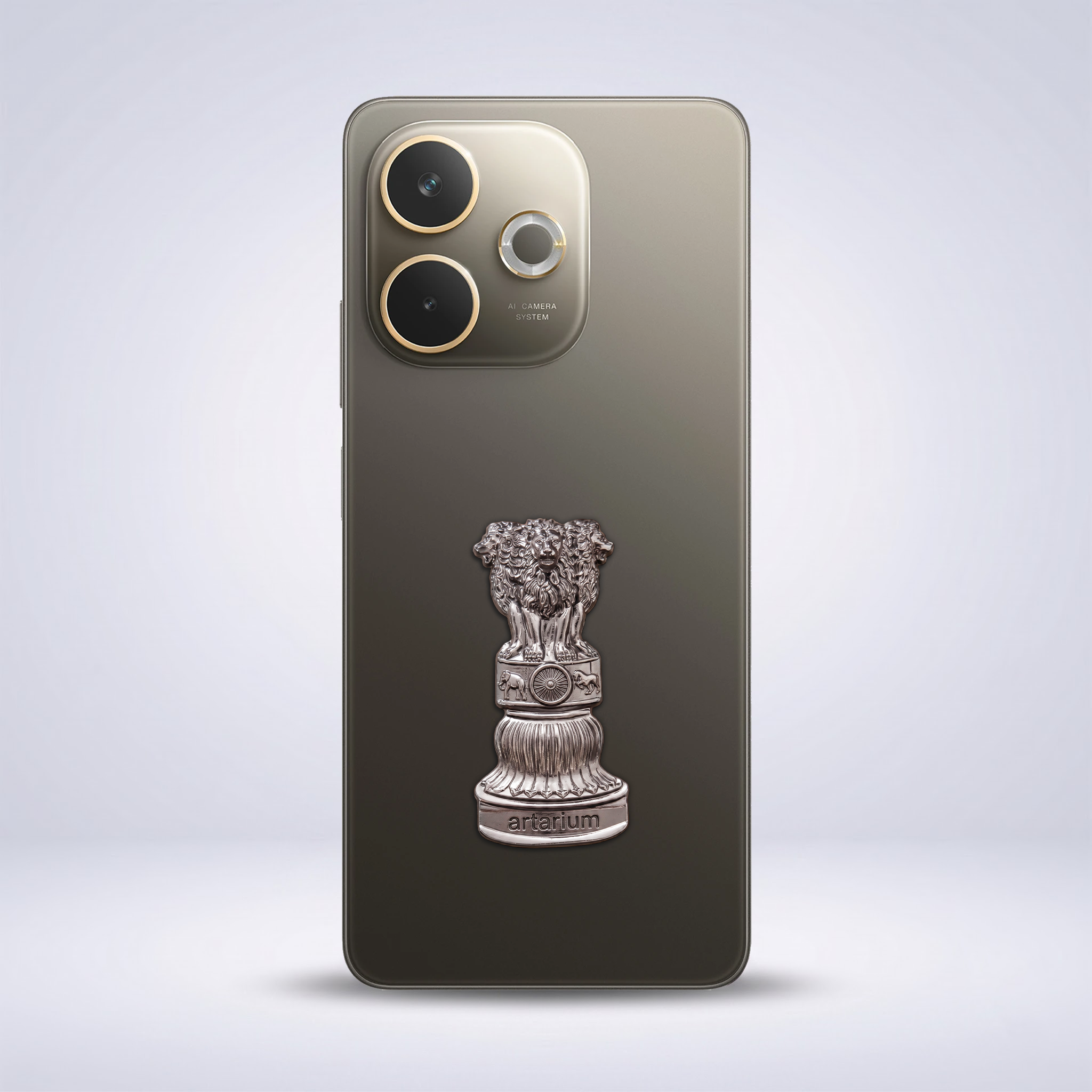 OPPO A5 Pro 5G Compatible Satyamev Jayate 3D Metal Emblem Sticker