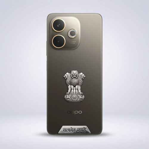 OPPO A5 Pro 5G Compatible Satyamev Jayate 3D Metal Emblem Sticker