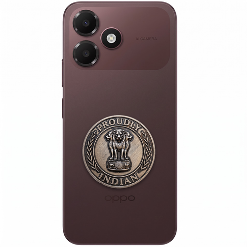 Oppo A6c 5G Compatible Satyamev Jayate 3D Metal Emblem Sticker