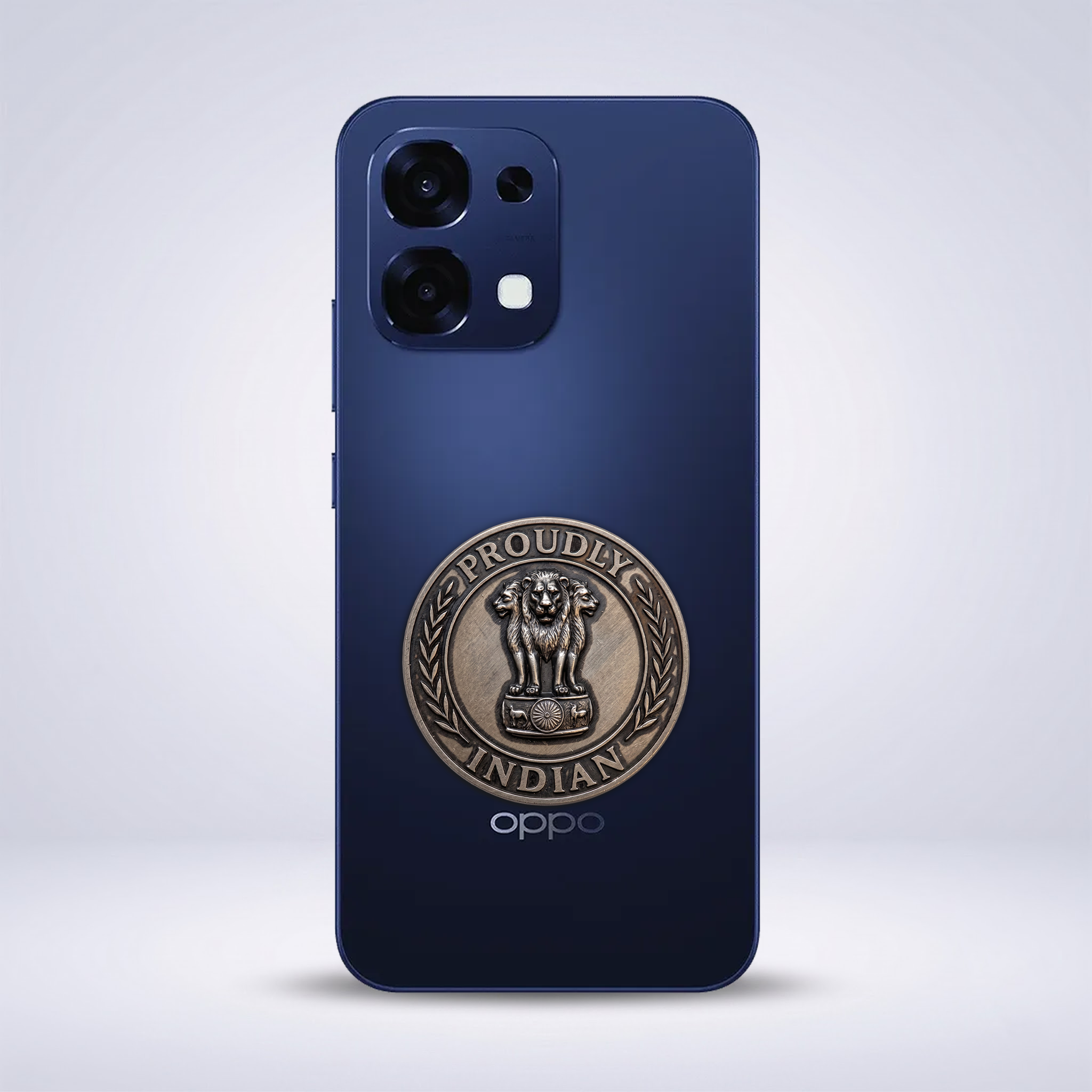 OPPO F31 5G Compatible Satyamev Jayate 3D Metal Emblem Sticker