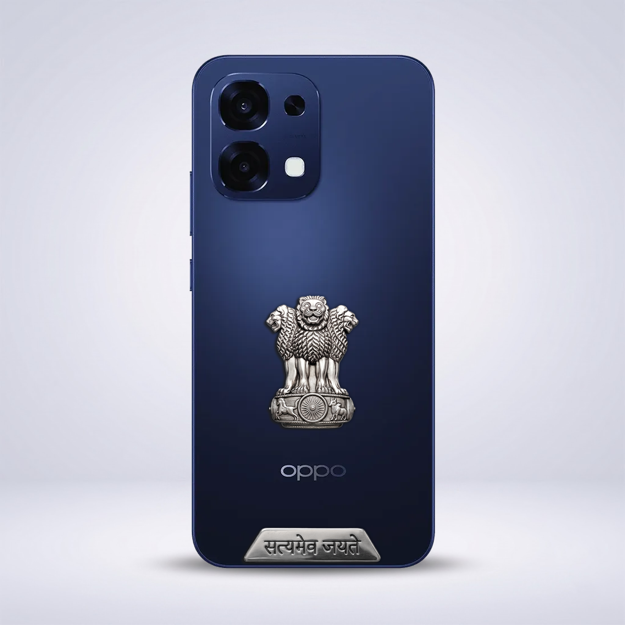 OPPO F31 5G Compatible Satyamev Jayate 3D Metal Emblem Sticker