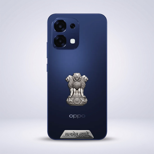OPPO F31 5G Compatible Satyamev Jayate 3D Metal Emblem Sticker