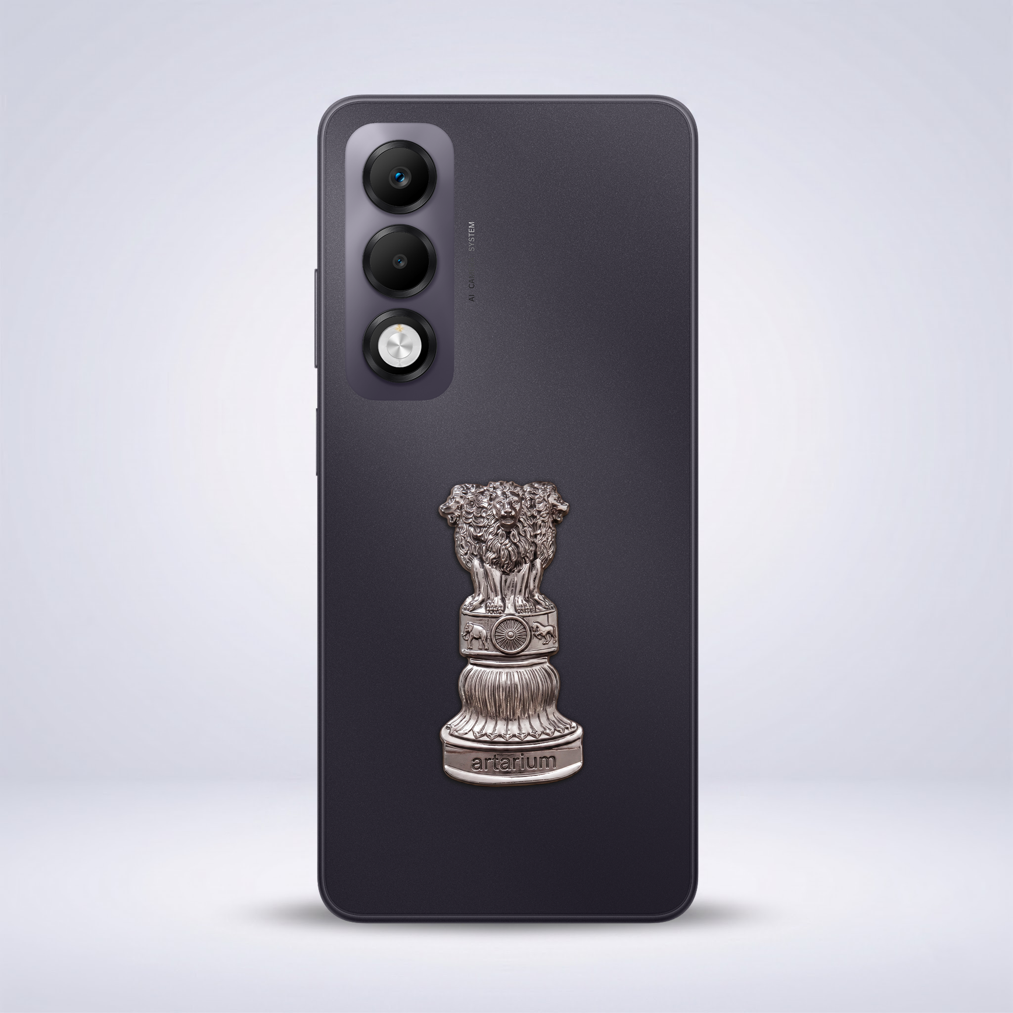 Oppo K13x 5G Compatible Satyamev Jayate 3D Metal Emblem Sticker