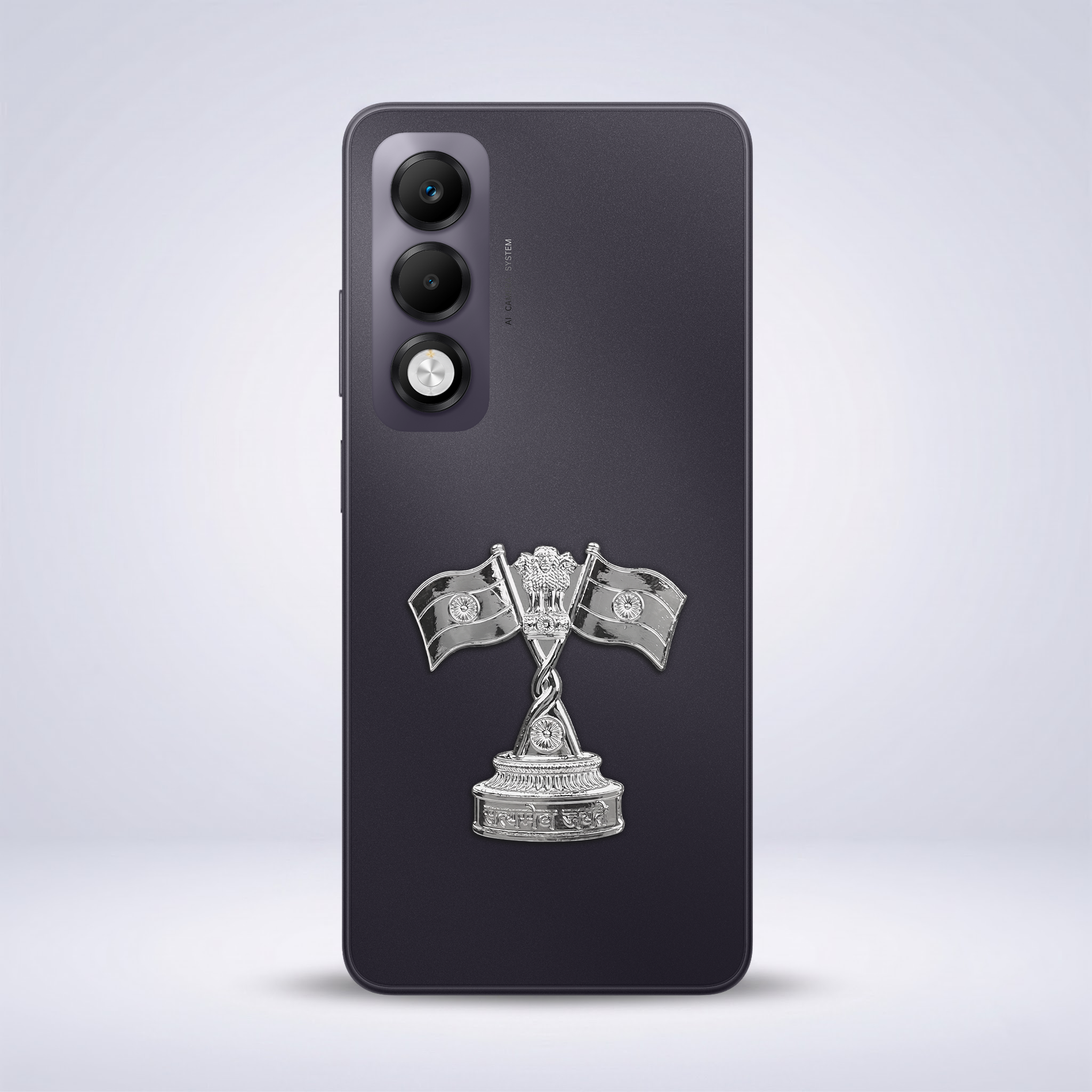Oppo K13x 5G Compatible Satyamev Jayate 3D Metal Emblem Sticker