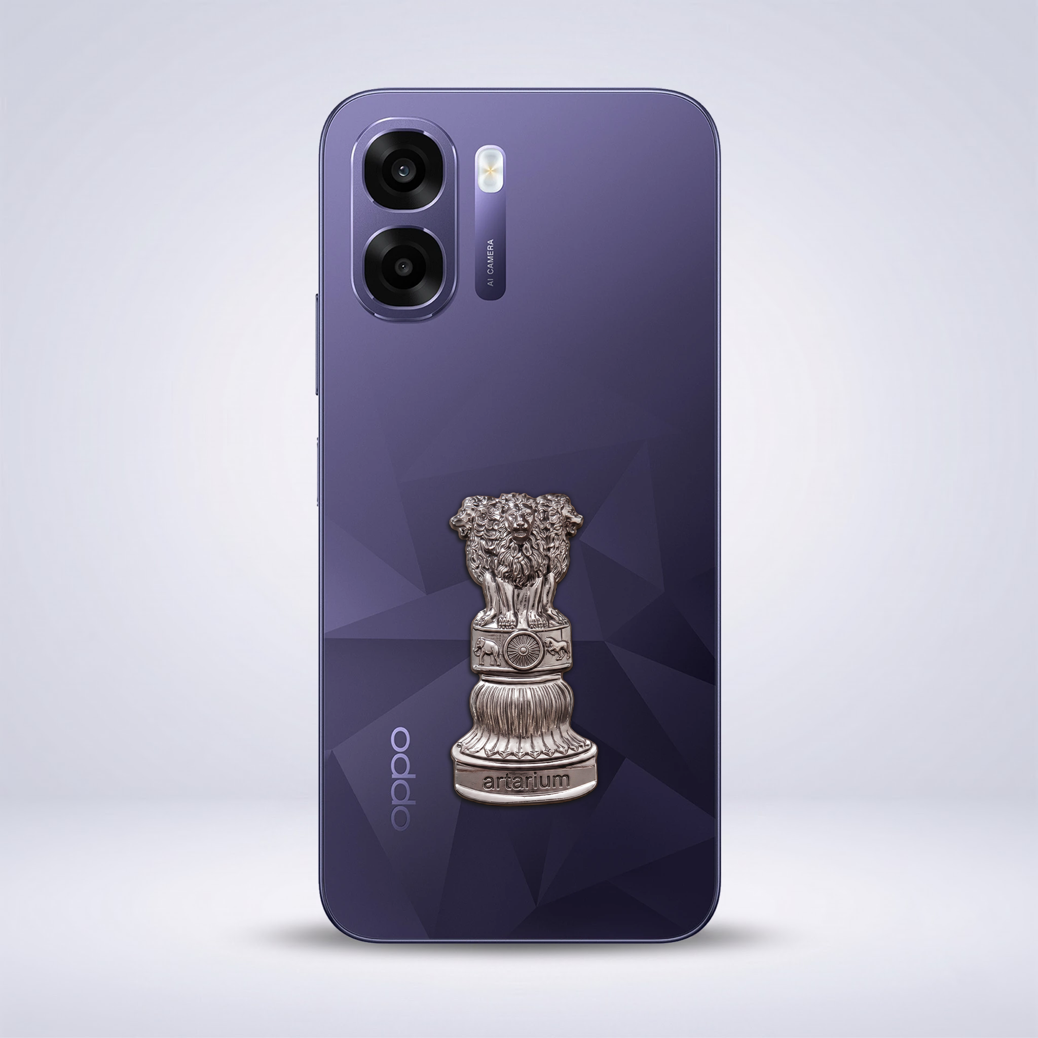 Oppo K14x 5G Compatible Satyamev Jayate 3D Metal Emblem Sticker