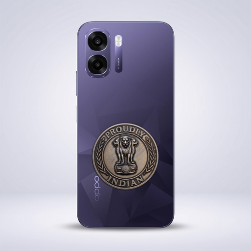 Oppo K14x 5G Compatible Satyamev Jayate 3D Metal Emblem Sticker