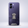 Oppo K14x 5G Compatible Satyamev Jayate 3D Metal Emblem Sticker