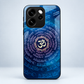 Oppo Reno 15 Pro Mini 5G Om Namah Shivay Blue Designer Back Cover | Mahadev Spiritual Mandala Phone Case