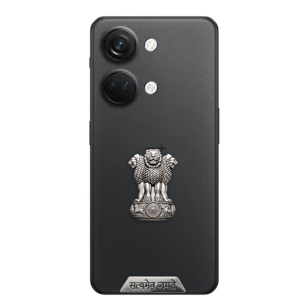 OnePlus Nord 3 5G Compatible Satyamev Jayate 3D Metal Emblem Sticker