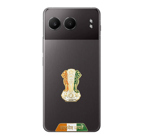 One Plus Nord 4 5G Compatible Satyamev Jayate 3D Metal Emblem Sticker