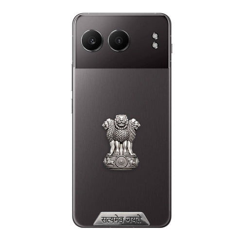 One Plus Nord 4 5G Compatible Satyamev Jayate 3D Metal Emblem Sticker